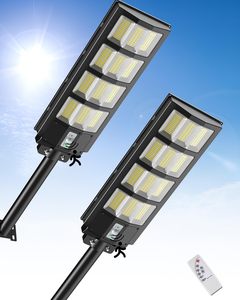 Vente en gros de lampadaires solaires LED intégrés avec radar de contrôle de la lumière, étanches IP65, 200W 300W, pour extérieur, en ABS - Product Image 1