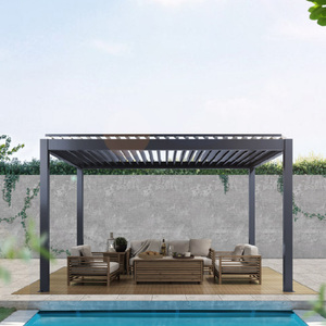 Motorized Waterproof Windproof Aluminum Pergola For BBQ DIY Custom <strong>Outdoor</strong> Balcony Use Powder Coated Grill <strong>Kitchen</strong> Area - Product Image 6