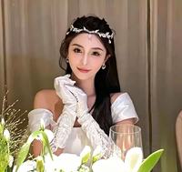 Mahkota Pengantin Bentuk Daun Vintage Berkualitas Tinggi, Aksesoris Kepala Elegan Berbahan Alloy dengan Hiasan Kuarsa Bening, Cocok untuk Ulang Tahun dan Liburan