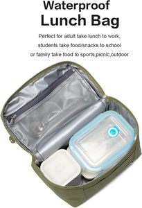 Hot Sale Portable Soft Cooler Lightweight Nylon Custom Logo Thermal Insulation Lunch Bag for Unisex Office Beach Outdoor Food - Product Image 3