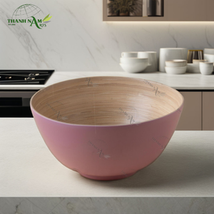 Cuenco redondo de bambú coloreado de alta calidad con logotipo personalizado/color al por mayor, comedor, cocina, fiesta, diseño clásico - Product Image 2