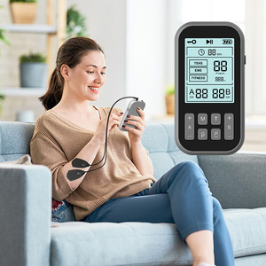 Stimulateur musculaire TENS EMS à double canal rechargeable, 60 modes, 20 niveaux d'intensité, contrôle du temps, soulagement de la douleur, récupération musculaire - Product Image 2
