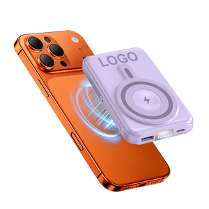 พาวเวอร์แบงค์แม่เหล็กบางเฉียบ 10000mAh ชาร์จเร็วแบบไร้สายสำหรับโทรศัพท์ พาวเวอร์แบงค์พกพาขนาดเล็ก ความจุ 10000 mAh - Product Image 3