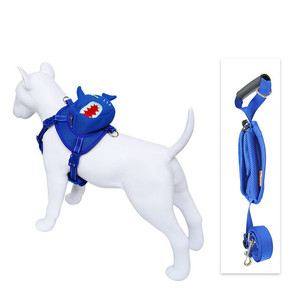小型ミドルペット用ベストスタイルペットハーネス犬漫画バックパック犬リーシュハーネスセット - Product Image 6