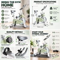 Vélo de spinning d'intérieur, poids maximal de l'utilisateur 150 kg, 96x55x115 cm, résistance réglable, écran LCD, vélo d'exercice cardio pour la maison