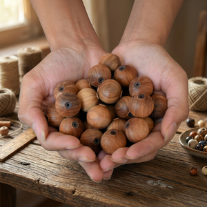 Mysore Sandalwood Mala Beads Eco-Friendly 50++ Years Natural <b>Sweet</b> Woody Aroma for Meditation and Prayer - Product Image 3
