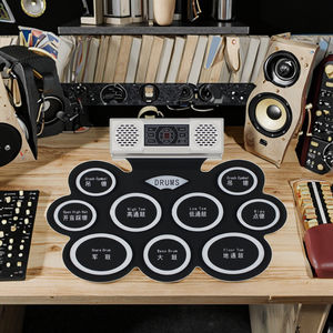 Bora DM10 Tambor Enrollable, Instrumento Musical, Tambor Electrónico Enrollable de Silicona con Altavoz e Interfaz USB - Product Image 1