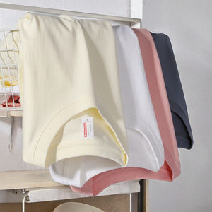 Vente en gros T-shirts tricotés organiques 100% coton de haute qualité, épaule tombante, col rond, logo personnalisé, t-shirts unisexes grande taille - Product Image 3