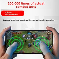 Manchettes de jeu pour doigts en fibre de carbone/cuivre argentée 24 aiguilles, gants de jeu mobiles anti-transpiration, accessoires de jeu