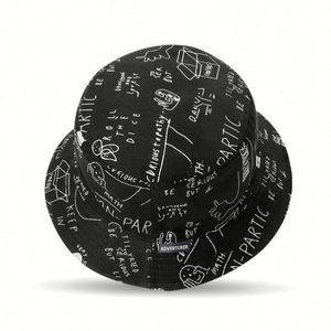 Sombrero de Pescador Flying Model F, Nuevo Modelo de Verano, Reversible, con Letras y Grafitis, Protección Solar para las Cuatro Estaciones, para Hombre y Mujer - Product Image 3