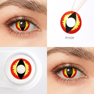 Pseyeche 고양이 눈 렌즈 드래곤 아이 컬러 콘택트 렌즈 코스프레 렌즈 렌즈 드 컬러 연락처 할로윈 콘택트 렌즈 - Product Image 6