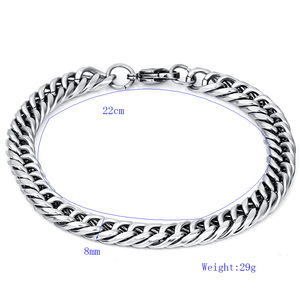 Pulsera de Cadena Cubana de 8MM en Acero Inoxidable, Estilo Punk Rap para Hombre - Product Image 5
