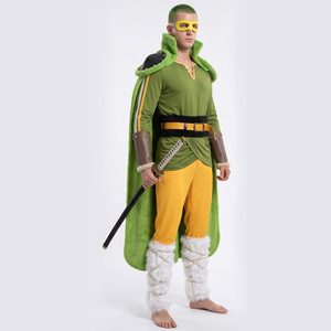 Disfraz de Zoro, conjunto de capa verde, traje de juego de rol de anime para Halloween, talla para adultos - Product Image 2