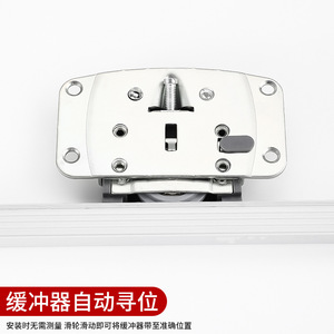 Aluminum Alloy Sliding Door Roller Double Damper Track 30kg Load Capacity Detachable Door Mount <b>Wardrobe</b> Cabinet <b>Hardware</b> - Product Image 1