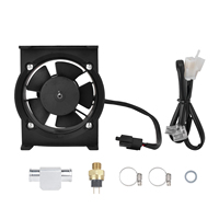 Kit de remplacement de ventilateur de refroidissement de radiateur de moto, 5 pales avec capteur de température et faisceau de câbles, ajustement universel pour vélo tout-terrain