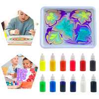Peintures acryliques non toxiques originales, 12 couleurs, 10 ml, kit d'art pour peinture à l'aquarelle, pour enfants, ensemble de bricolage avec toile, papier et verre