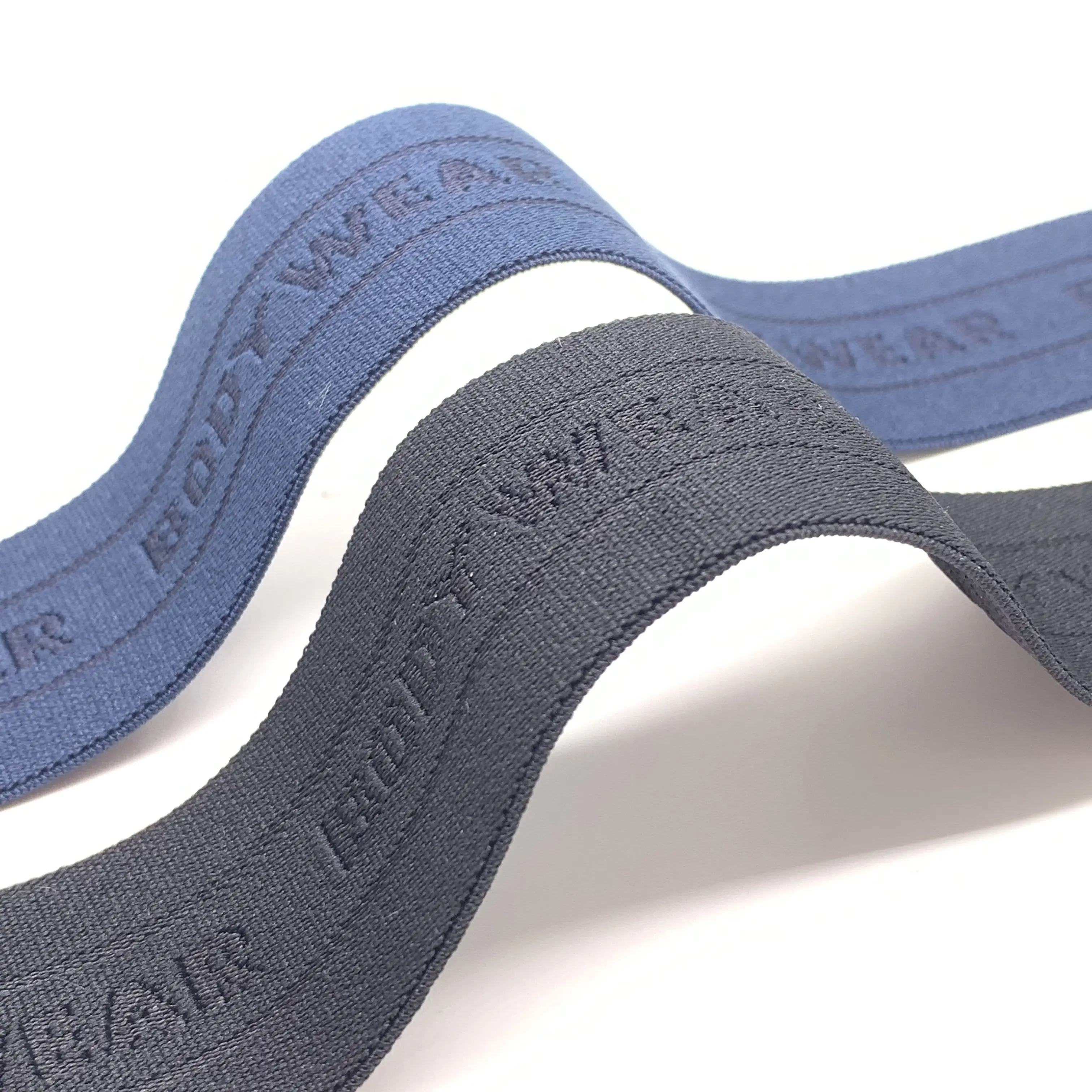Belt jacquard letter elastic band custom logo 35mm jacquard elastic nylon spandex