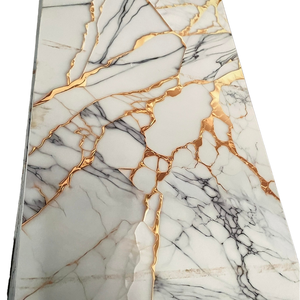 防水ペットPVC壁パネルインテリア装飾クラッディングパネルアパート用大理石効果リビングルーム装飾壁 - Product Image 3