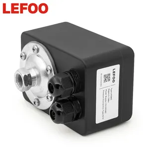 Lefoo 110-220vac Báo động điện tử hiển thị kỹ thuật số áp suất không khí tự động điều khiển thiết bị chuyển mạch cho máy nén khí máy bơm nước