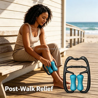 Masseur de jambes multifonctionnel pour hommes et femmes, rouleau circulaire à clipser pour mollets, relaxation sportive, mise en forme, appareil manuel de soin des pieds et équipement de fitness
