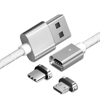 Benutzer definiertes Logo Multi Hochwertiges Auto Schnelles tragbares Handy Aufladen Magnetisches 3 in1 Typ C Android Micro Data USB-Ladekabel