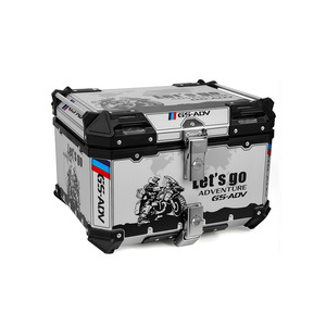 55L Waterproof Aluminum Alloy Motorcycle Tail Case Trunk Top Box