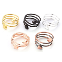 Bijoux biomagnétiques en cuivre pur, cœur, plaqué or rose, aimant en néodyme, bague étanche, tendance JK, certifié par un tiers