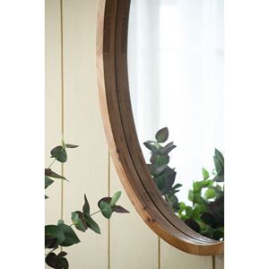 24\" X 36\" Farmhouse Wood Frame Oval Wall <b>Mirror</b> for Bathroom Entryway <b>Console</b> Lean Wall - Product Image 4