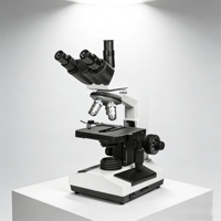 Microscope biologique trinoculaire avec port TV, grossissement 40X-1600X, éclairage LED, indice de protection IP53, plateau mécanique double couche pour laboratoire