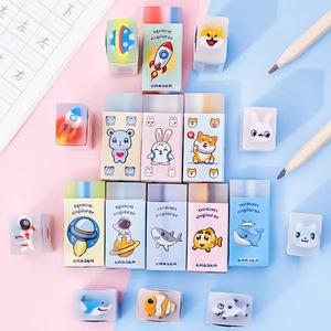Penghapus Pensil Hewan Laut Lucu Ramah Lingkungan Soododo, Dapat Dipotong, Perlengkapan Alat Tulis Kantor Sekolah Unik untuk Anak-Anak - Product Image 4