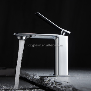 Robinet de lavabo en laiton YINGJIE WaterMark, mitigeur monocommande chaud/froid, finition chromée, noir, gris anthracite - Product Image 2