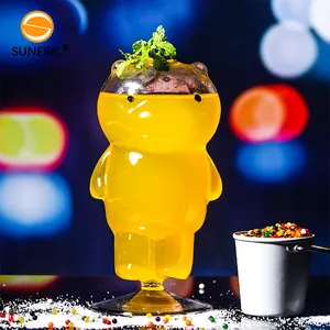 Venta al por mayor personalizado Hawaii creativo único Hawaiano <span class=keywords><strong>Martini</strong></span> <span class=keywords><strong>Mojito</strong></span> acanalado Tiki cóctel taza de cristal tazas para Tiki copas de cóctel - Product Image 3
