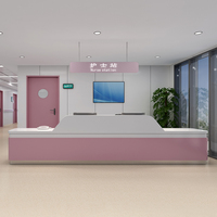 Poste d'infirmière Comptoir de service aux patients Bureau d'information Mobilier d'hôpital Design moderne durable multifonctionnel