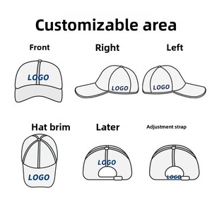 Cappellino da Baseball da Uomo in Cotone Lavato Intrecciato, Morbido, Traspirante, Stile Vintage Distressed, con Logo Stampato e Ricamato, Bestseller Transfrontaliero - Product Image 4