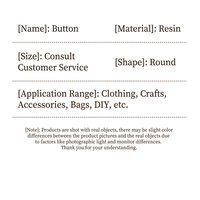 Boutons personnalisables 2 trous en résine japonaise véritable, forme cœur et champignon, écologiques et lavables, pour la mode - Grande Vente