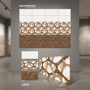 Carreaux muraux en céramique imprimés jaunes brillants 300x600mm, 12x24, décoratifs, en porcelaine émaillée, antidérapants, pour salle de bain, couloir, intérieur - Product Image 4
