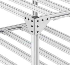 एल्यूमीनियम से बने टी-स्लॉट रेल के लिए 90 डिग्री धातु जोड़ने प्लेट - Product Image 3