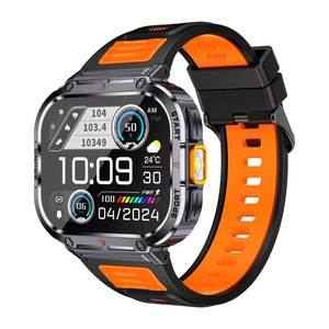 NX23 2.0 pollici orologio da uomo intelligente IP68 impermeabile pressione sanguigna cardiofrequenzimetro BT chiamata musica TFT compatibile con Android - Product Image 2