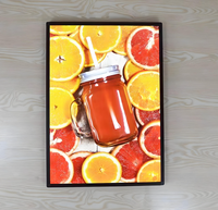 Boîte à lumière LED en aluminium A4 10mm d'épaisseur verre trempé poster suspendu rectangulaire pour l'extérieur en métal acrylique