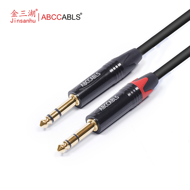 ABCCABLS 10m 5m 3m 6.35mm TRS Male to Male Balanced Audio Cable 1/4 Inch Stereo Instrument Cable for Mixer Studio Monitor