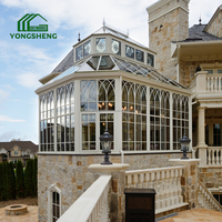 Yong sheng Custom Modern Luxus Glas Wintergarten Wintergarten begehbare Wärme isolierung Wasserdichtes gehärtetes Glas Hot-Dip Home