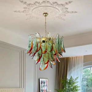 <span class=keywords><strong>Lustre</strong></span> en verre <span class=keywords><strong>blanc</strong></span> chaud réglable en hauteur <span class=keywords><strong>et</strong></span> à intensité variable Huigu Copper pour salon, éclairage domestique - Product Image 3