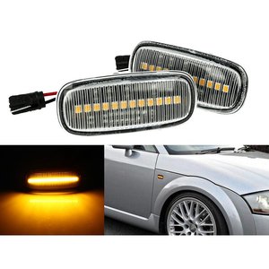 Kit indicatore indicatore laterale a LED chiaro lente arancione per Audi TT A2 8L S3 B5 A4 S4 RS4 A6 S6 C5 - Car & - Product Image 3