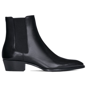 Bottes Chelsea montantes en cuir véritable pour <span class=keywords><strong>homme</strong></span>, style affaires, à bout <span class=keywords><strong>pointu</strong></span>, à enfiler, pour l'hiver, export transfrontalier, collection été 2025 - Product Image 1