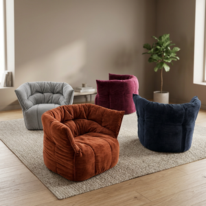 Modern Tufted Velvet Chair Soft Foam Seat Contemporary Design Living Room Furniture Solid Back Style Leisure Chair - Product Image 3