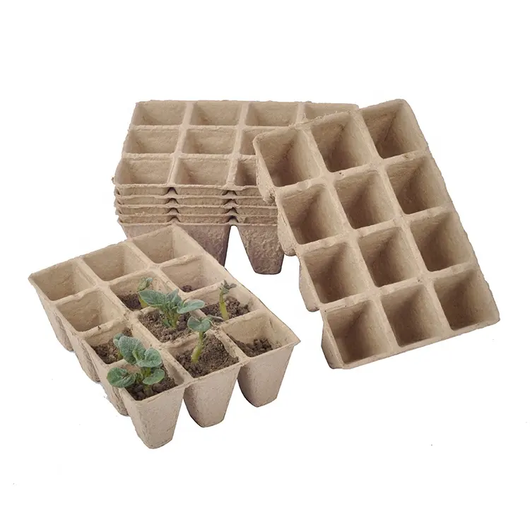 Winslow & Ross-pulpa ecológica para jardín, maceta de papel Biodegradable para plantas de guardería, 12 cuadrículas, gran oferta