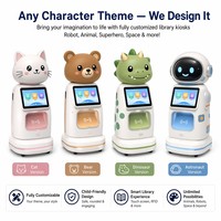 Máquina de Autopago para Bibliotecas Infantiles con Diseño de Robot de Dibujos Animados, Kiosco de Libros RFID para Jardín de Niños y Escuela, con SDK, de Pie