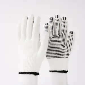 Chất lượng cao cao su CE máy móc đan găng tay chống trượt Silicone Dot in ấn ma PVC chấm găng tay