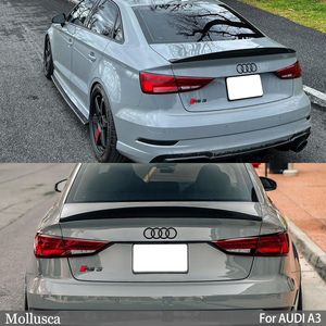 For A3 S3 RS3 8V Style Real Carbon Fiber Material <b>Rear</b> <b>Spoiler</b> Trunk Wing 2013-2020 - Product Image 6