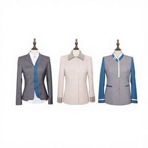 Uniforme <span class=keywords><strong>de</strong></span> <span class=keywords><strong>travail</strong></span> professionnel pour femmes, 100 % coton, manches longues, coupe ajustée, tailles européennes, américaines et asiatiques, pour le personnel d'entretien hôtelier - Product Image 4